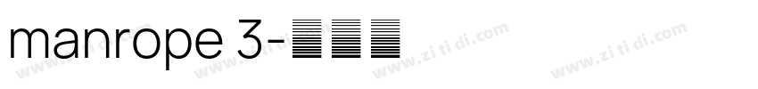 manrope 3字体转换